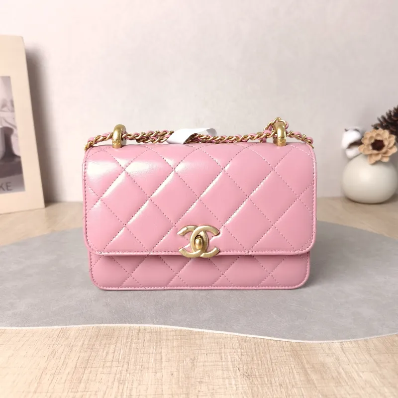 Chanel Crossbody Bag Calfskin Small 19 × 8 × 12 cm