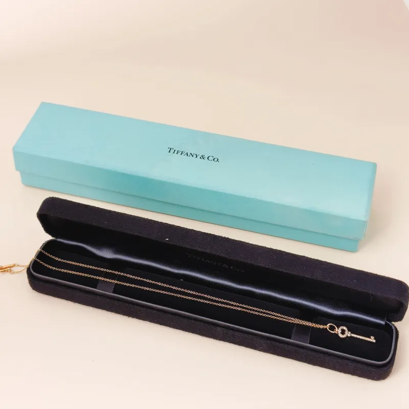 Tiffany&Co. Necklace Keys Collection Pavé Diamond Necklace Rose Gold Diamond18KR ose Gold One Size 40cm — cover view 2 of 11