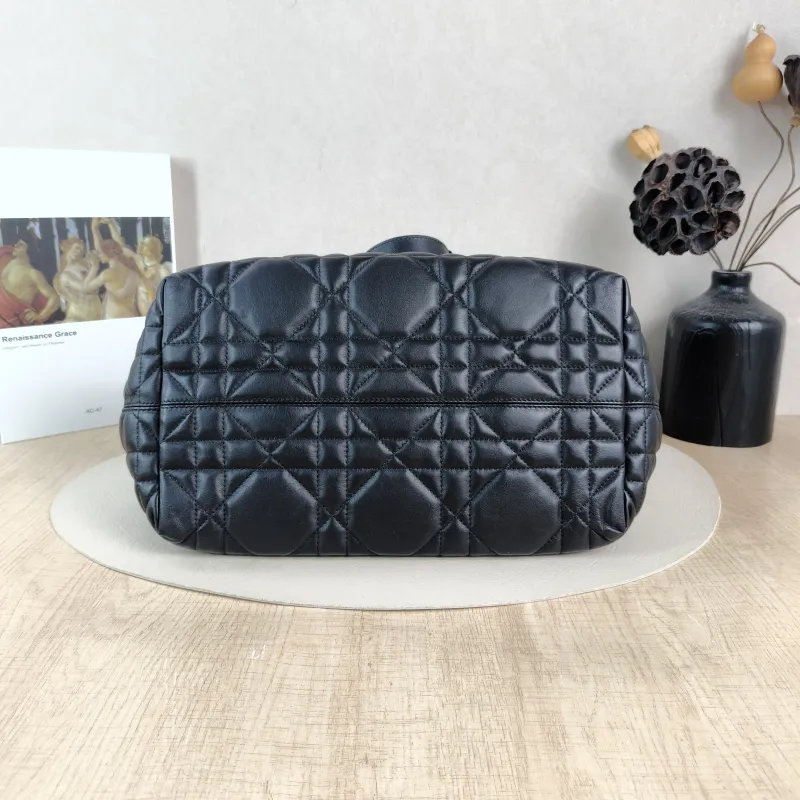 DIOR Top Handle Bag TOUJOURS Black Calfskin Medium28.5 × 17 × 21.5 cm — cover view 4 of 5