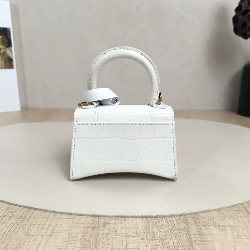 BALENCIAGA Crossbody Bag Hourglass Hourglass Bag White Calfskin Mini12 × 5.5 × 8 cm — cover view 5 of 5