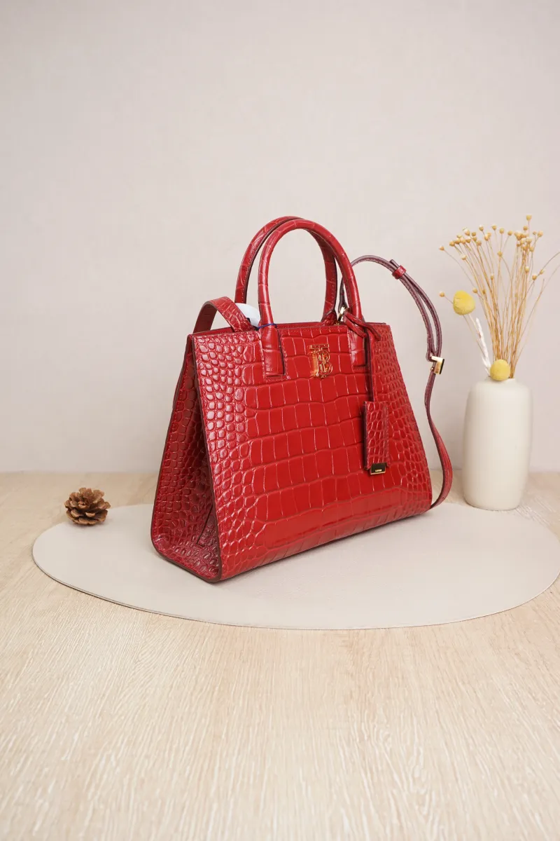 BURBERRY Crossbody Bag Top Handle Crossbody Bag Red Calfskin One Size27 × 11 × 20 cm — cover view 5 of 7