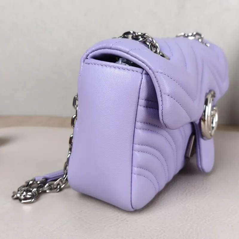 GUCCI Crossbody Bag GG Marmont Small Marmont 22 Lambskin Small 22 × 6 × 13 cm — detail view 9 of 12