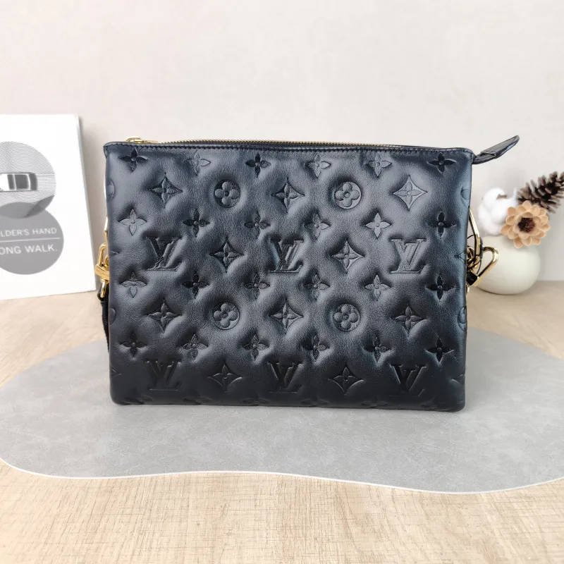 Louis Vuitton Crossbody Bag Coussin Black Lambskin Small 26 × 12 × 20 cm — cover view 3 of 5