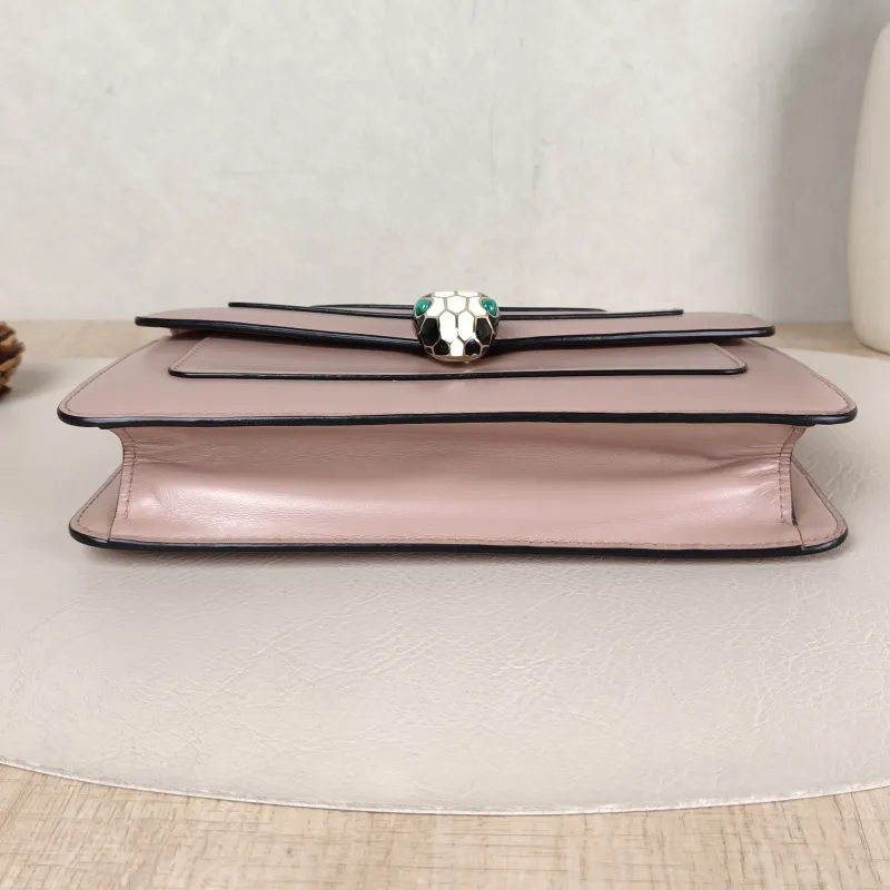 Bvlgari Shoulder Bag Serpenti Forever Collection Crossbody Bag Beige Calfskin One Size 22 × 5 × 14 cm — cover view 5 of 5