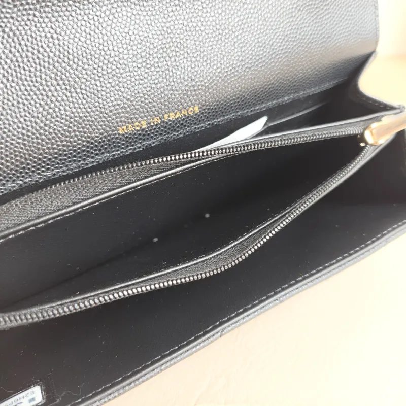 Chanel Crossbody Bag woc Black Grained Calfskin One Size 19.2 × 3.5 × 12.3 cm — detail view 10 of 13