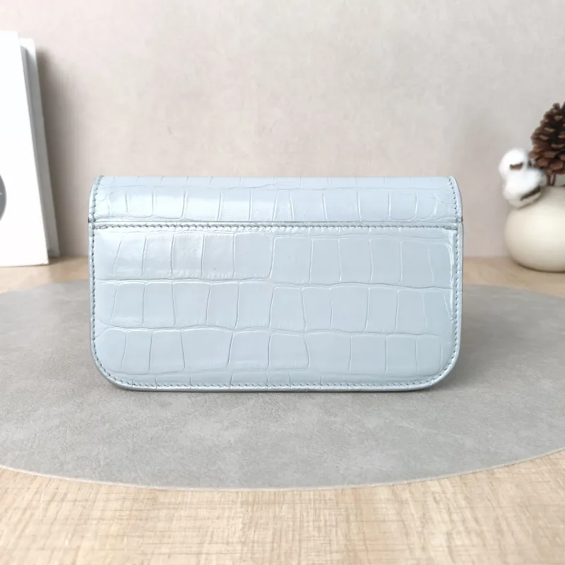 BALENCIAGA Crossbody Bag GOSSIP xs Chain Bag Blue Calfskin XS19 × 7 × 10 cm — cover view 3 of 5