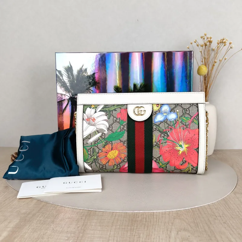 GUCCI Crossbody Bag Ophidia PVC · Calfskin Medium26 × 8 × 17.5 cm — cover view 2 of 6