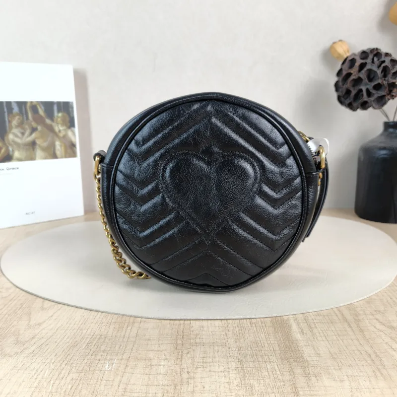 GUCCI Crossbody Bag Ophidia GG Round Bag Black Calfskinmini18 × 4.5 × 18 cm — cover view 3 of 5