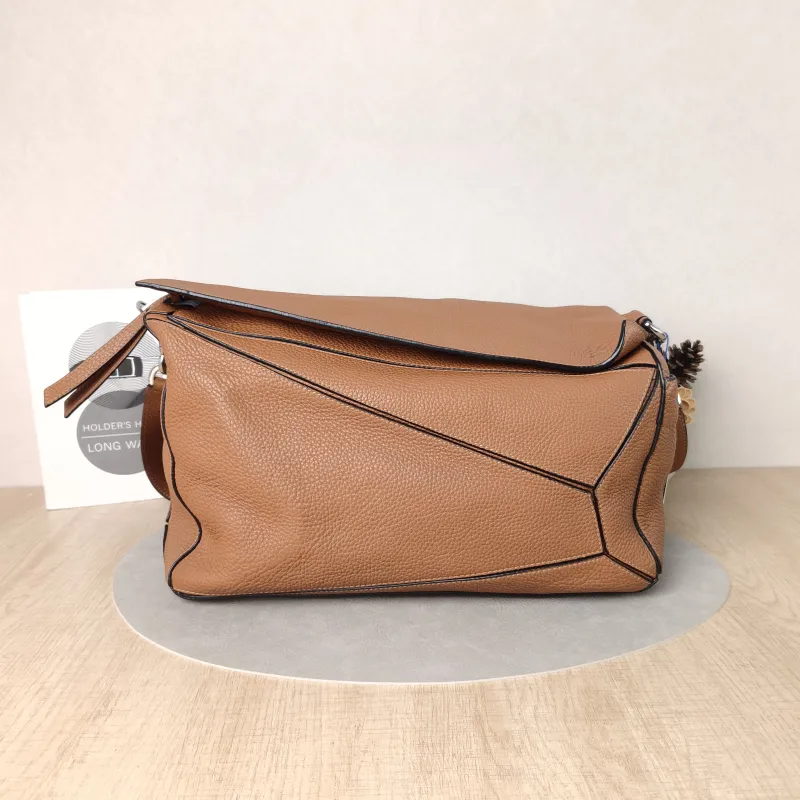 LOEWE Crossbody Bag Puzzle Brown Calfskin Large36 × 20 × 22 cm