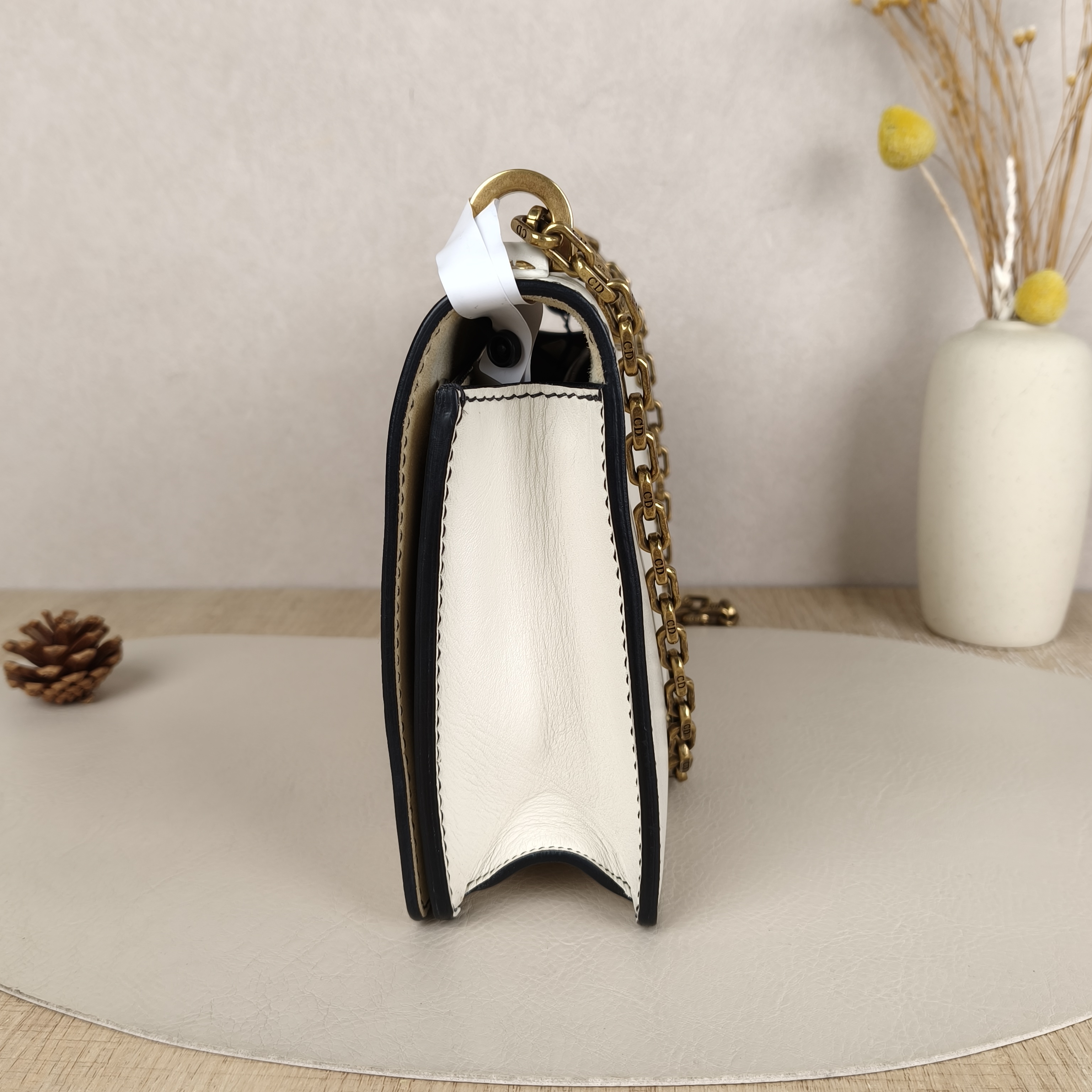 DIOR Crossbody Bag J'A White Calfskin One Size25 × 6 × 17 cm — cover view 2 of 8