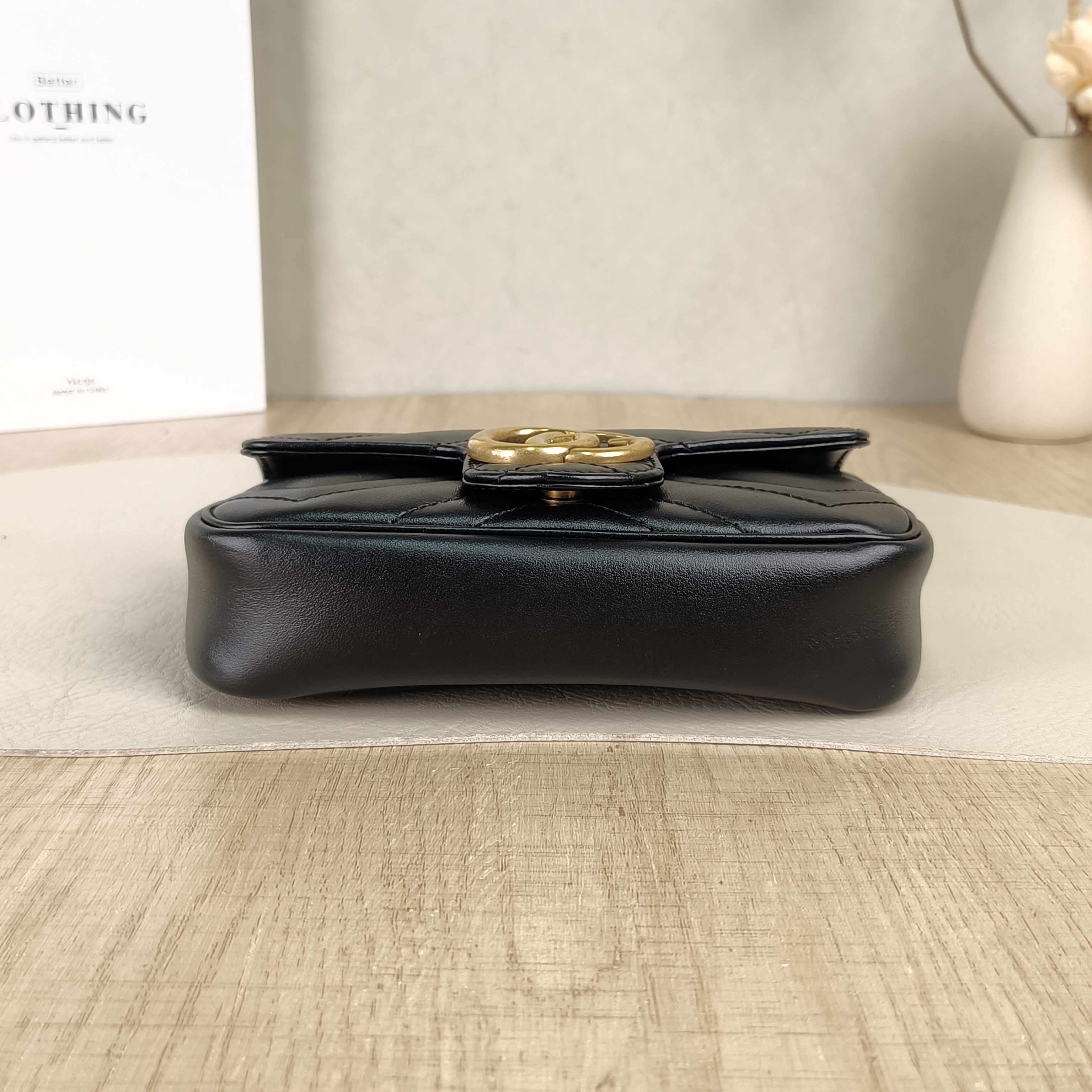 GUCCI Crossbody Bag GG Marmont Mini Marmont Mini Black Calfskinmini16.5 × 4.5 × 9.5 cm — cover view 3 of 5
