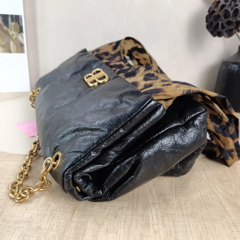 BALENCIAGA Shoulder Bag MONACO PLUS Black Calfskin Small 28 × 9 × 19 cm — detail view 13 of 13