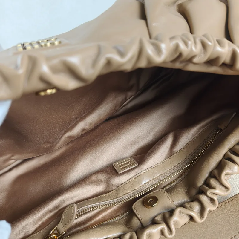 Miumiu Shoulder Bag Joie Shoulder Bag Caramel Lambskin One Size 52 × 10 × 23 cm — detail view 5 of 10