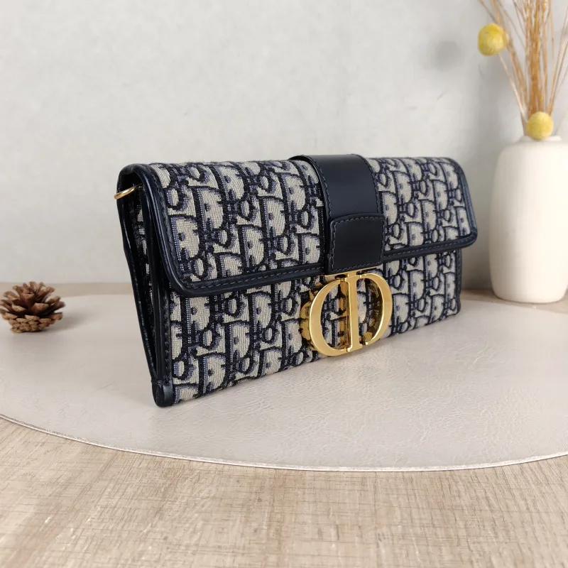 DIOR Crossbody Bag Edition Chain Shoulder Crossbody Bag Blue Canvas One Size 27.5 × 3 × 12.5 cm — cover view 4 of 5