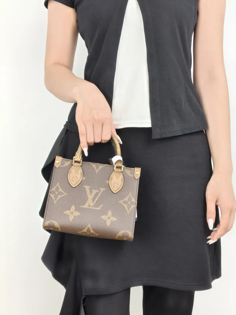 Louis Vuitton Crossbody Bag Onthego BB Monogram PVCBB18 × 8.5 × 15 cm — on-model view 1 of 3