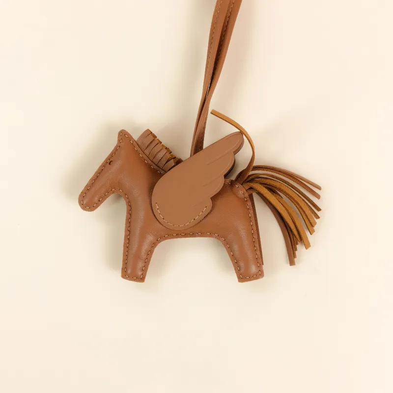 Hermès Charm Charm Brown Lambskin One Size 7.5cm