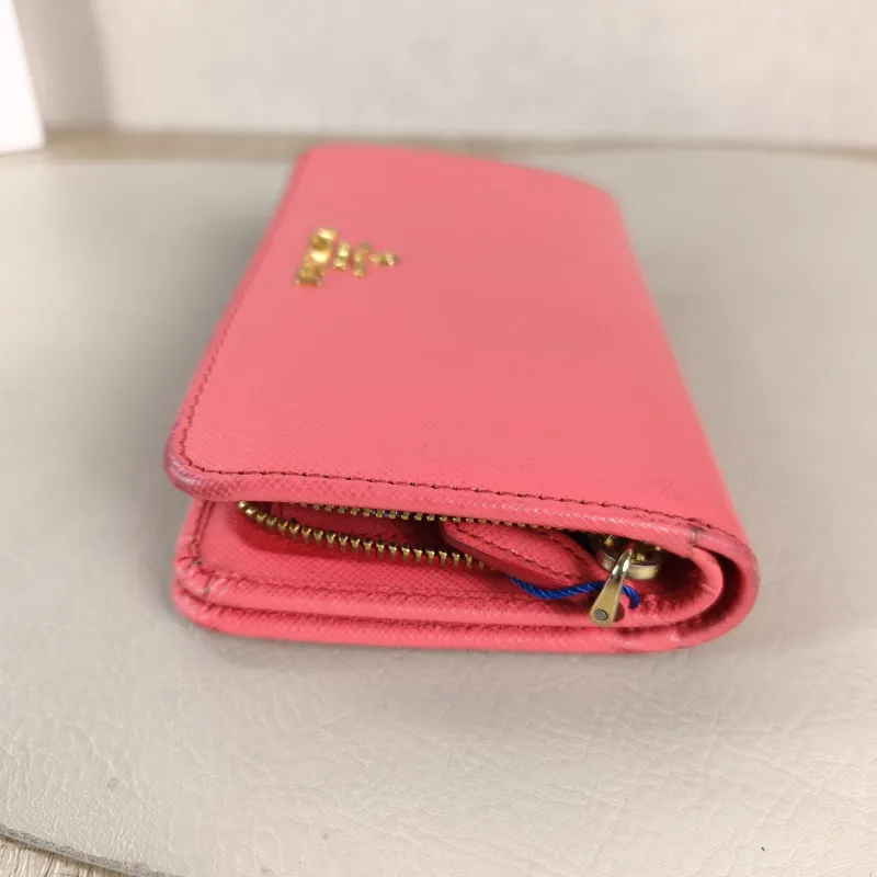 PRADA Wallet Edition Wallet Pink Calfskin One Size 14 × 3 × 9 cm — detail view 8 of 10