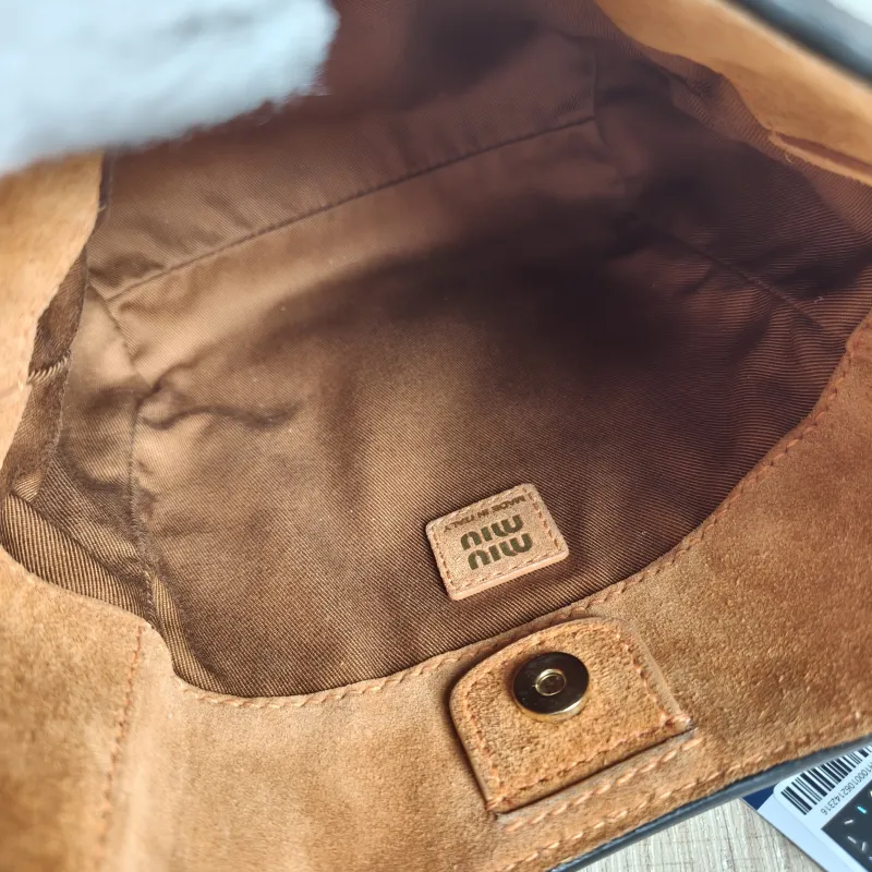 Miumiu Crossbody Bag logo Brown Calfskin One Size 16 × 7 × 17 cm — detail view 10 of 10