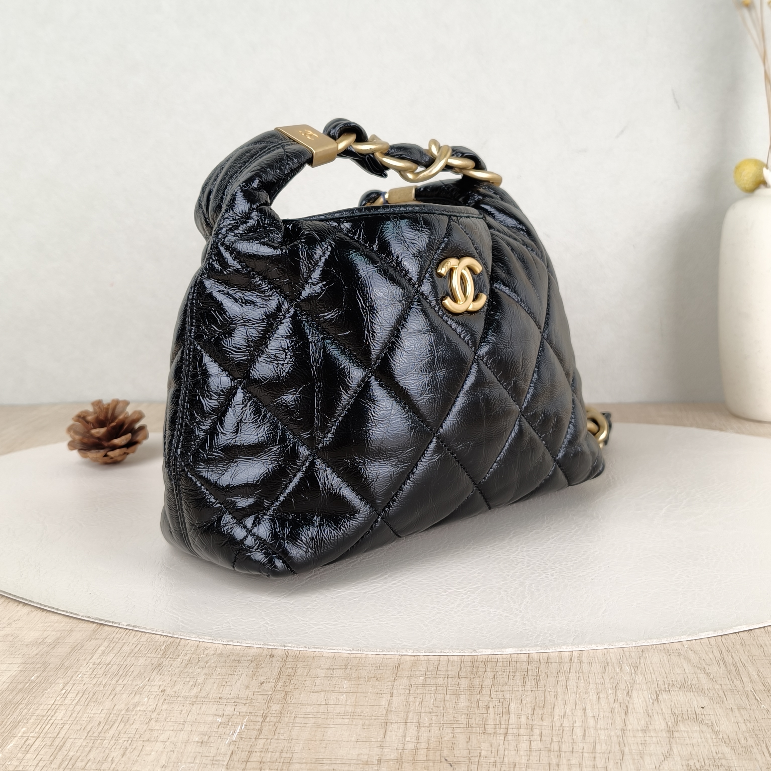 Chanel Shoulder Bag Hobo Black Lambskin Small22.5 × 8.5 × 19.5 cm — cover view 3 of 5