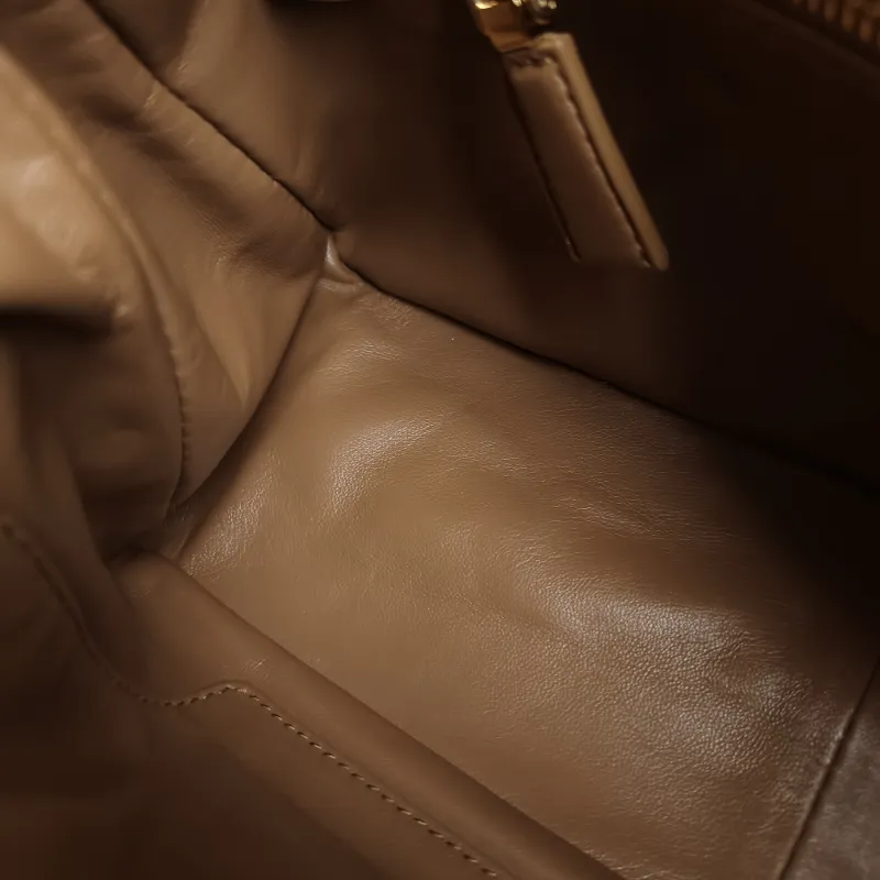 PRADA Shoulder Bag Aimée Brown Calfskin 31 × 9.5 × 18 cm — detail view 4 of 12