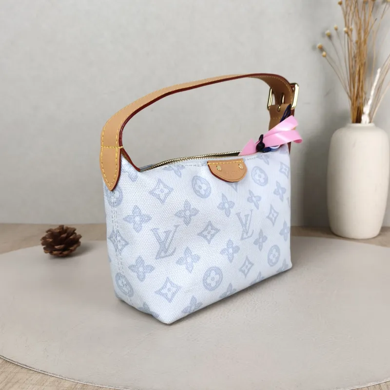Louis Vuitton Shoulder Bag Pochette Hills Blue PVC One Size 18.5 × 6.5 × 11 cm — cover view 4 of 5