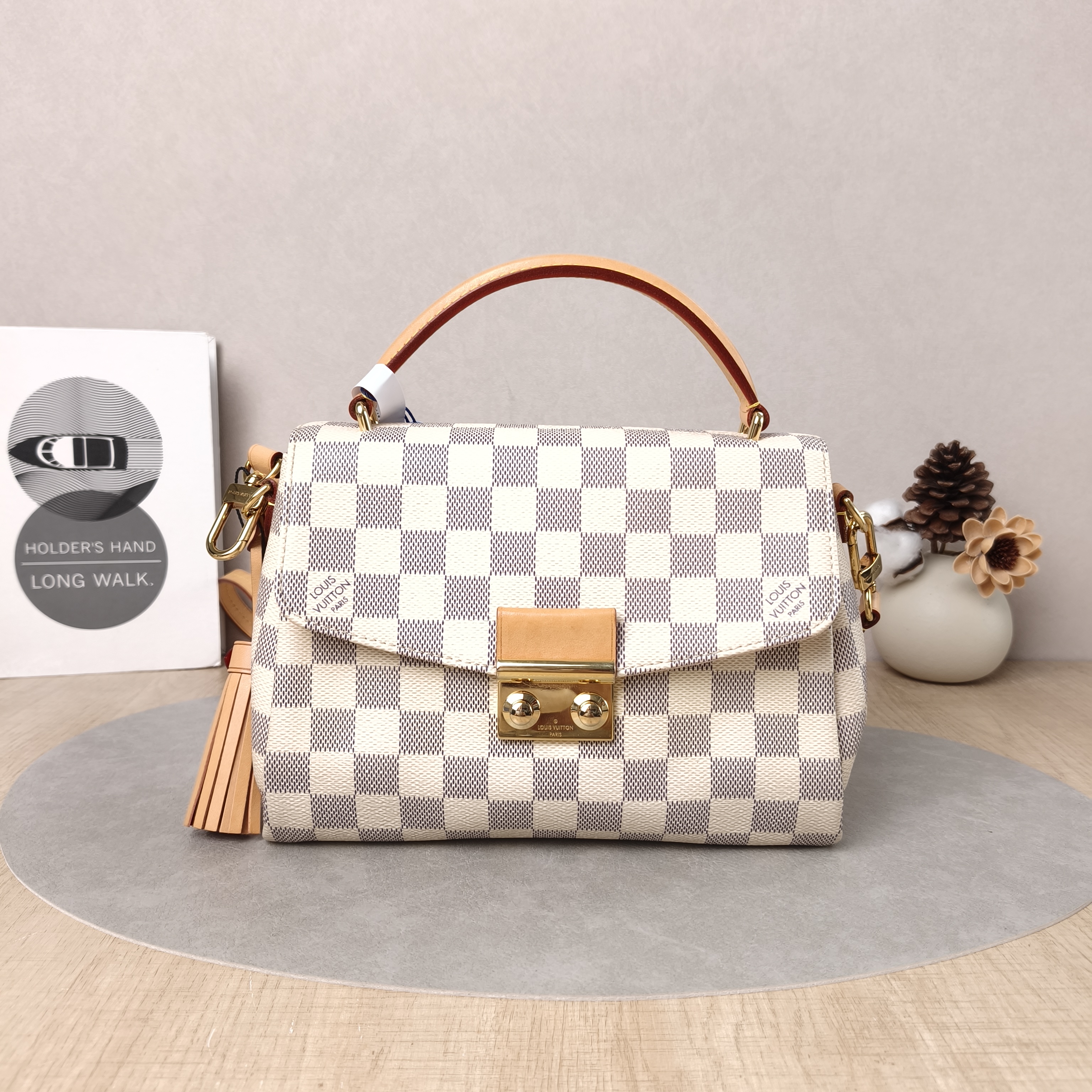 Louis Vuitton Crossbody Bag CROISETTE White PVC Small24 × 9.5 × 17 cm