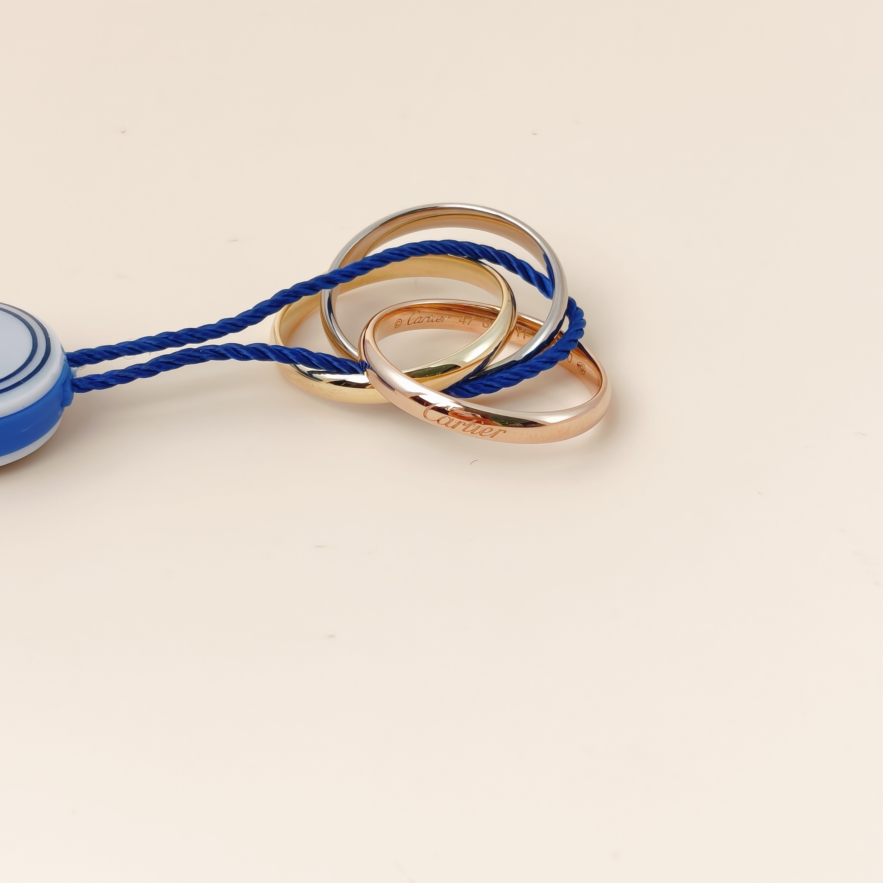 CARTIER Ring Trinity 18KW hite Gold Yellow Gold Rose Gold Small47 — cover view 4 of 8