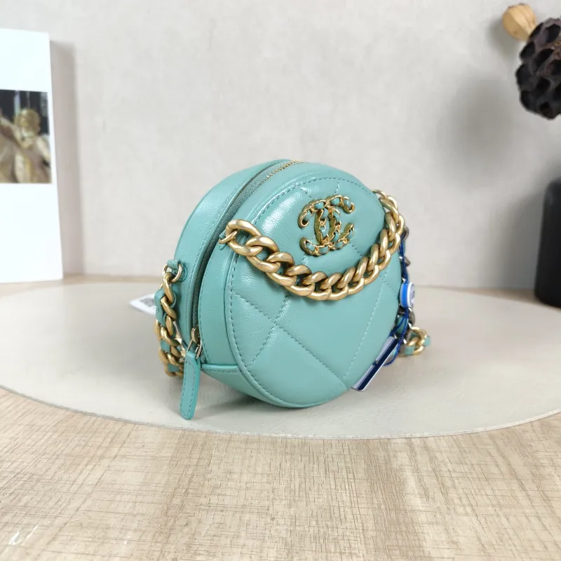 Chanel Crossbody Bag 19bag Blue Lambskin Mini 12 × 4.5 × 12 cm 31 — cover view 2 of 6