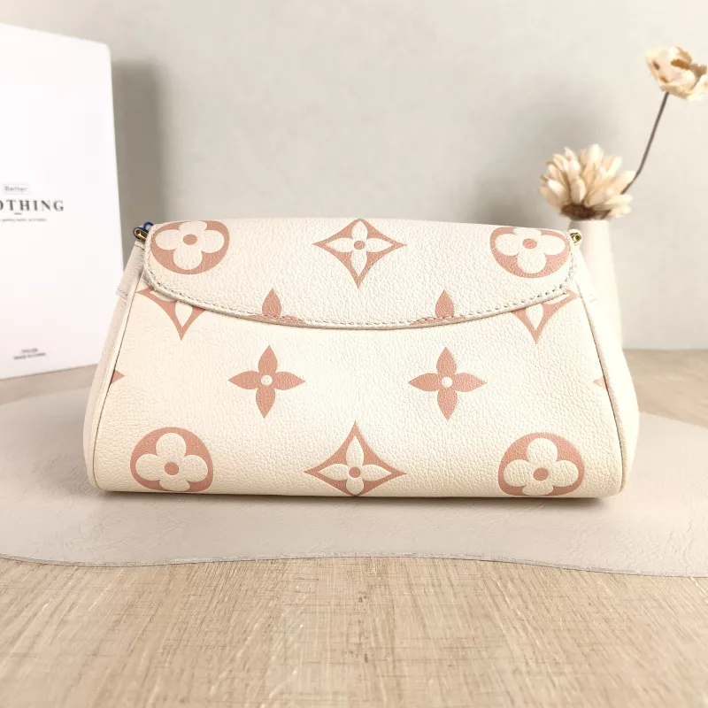 Louis Vuitton Crossbody Bag Favorite White · Pink Empreinte Embossed Calfskin Medium 24 × 9 × 14 cm — cover view 4 of 5