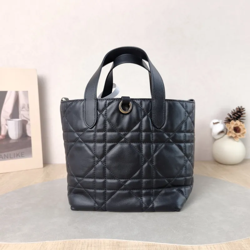 DIOR Shoulder Bag TOUJOURS Edition Black Calfskin Small 18.5 × 12 × 18.5 cm — cover view 2 of 5