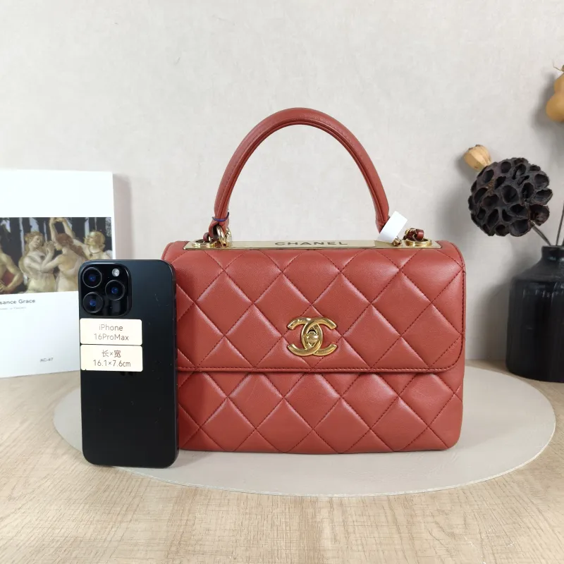 Chanel Crossbody Bag Trendy CC Red Lambskin Small 25 × 12 × 17 cm 23 — cover view 5 of 5