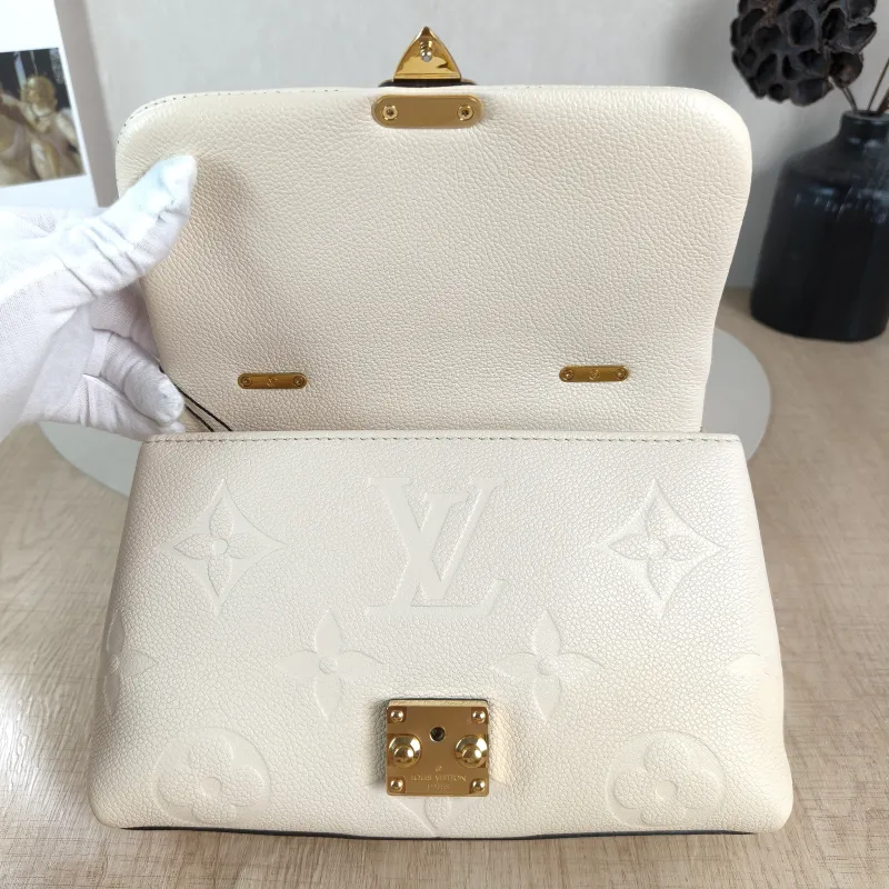 Louis Vuitton Crossbody Bag MADELEINE Beige Monogram Empreinte Embossed Calfskin BB 24 × 8.5 × 17 cm — detail view 2 of 12