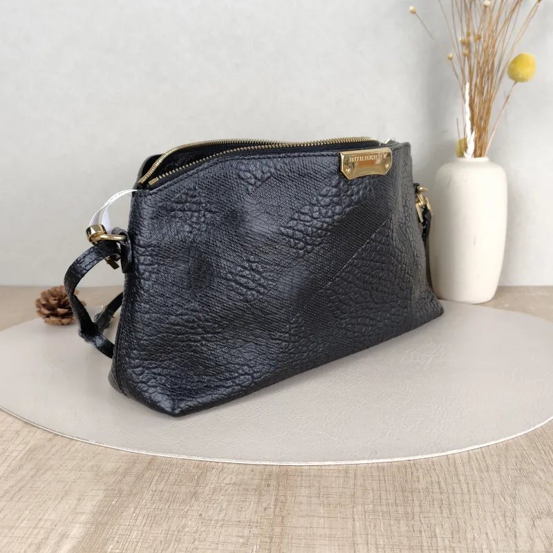BURBERRY Crossbody Bag Crossbody Bag Black Calfskin One Size29.5 × 8.5 × 17 cm — cover view 4 of 5