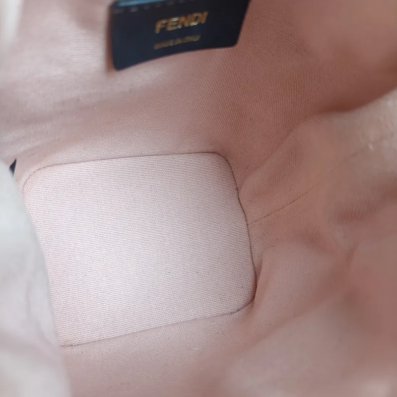 FENDI Crossbody Bag Mon Tresor Bucket Bag Pink Canvas Mini 12 × 10 × 18 cm — detail view 8 of 10