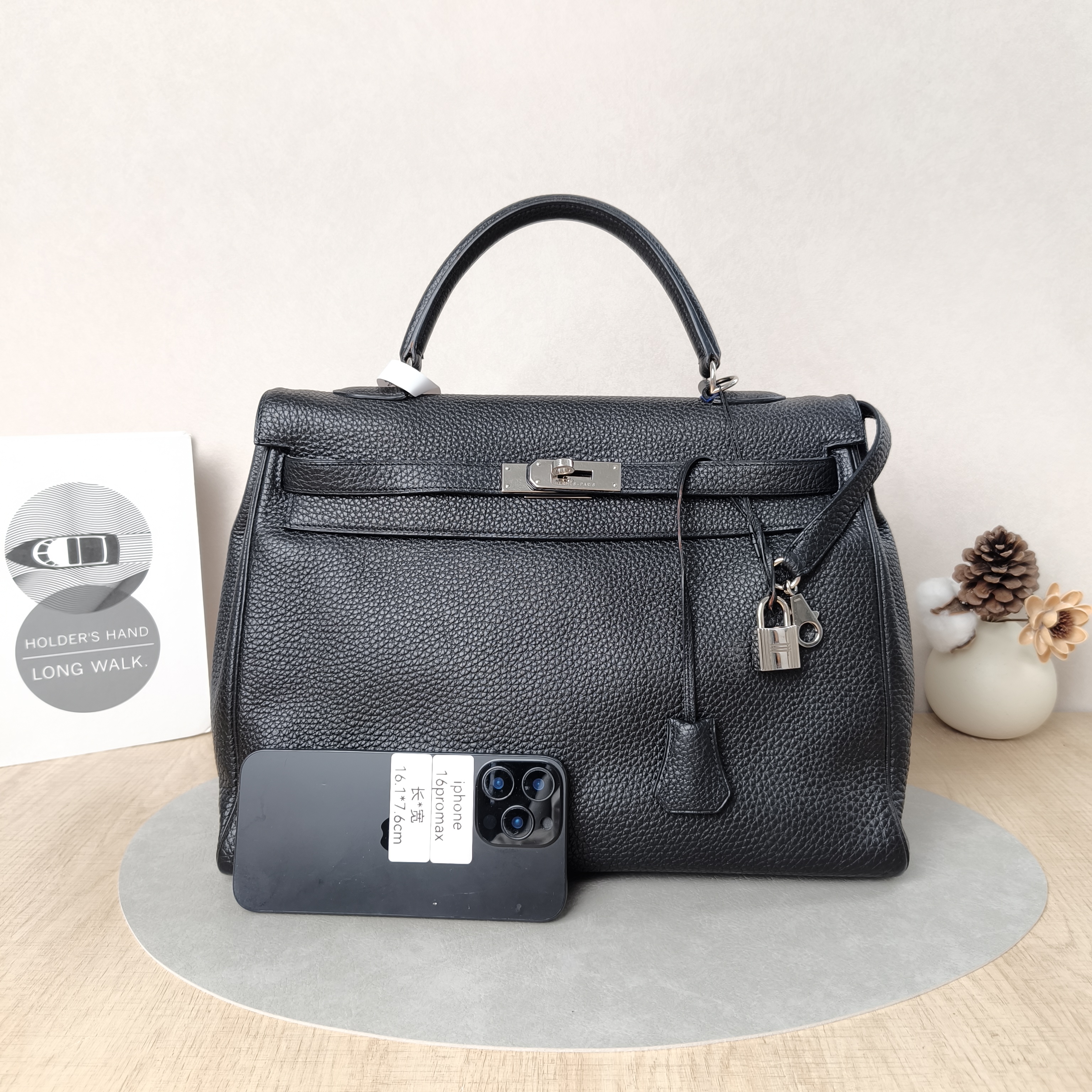 Hermès Crossbody Bagkelly 35 Black Togo Calfskin One Size35 × 12 × 24 cm — cover view 2 of 5