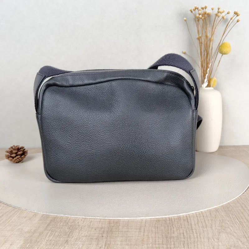 LOEWE Crossbody Bag Military Messenger Messenger Bag Grey Calfskin 25 × 9 × 18 cm — cover view 2 of 5