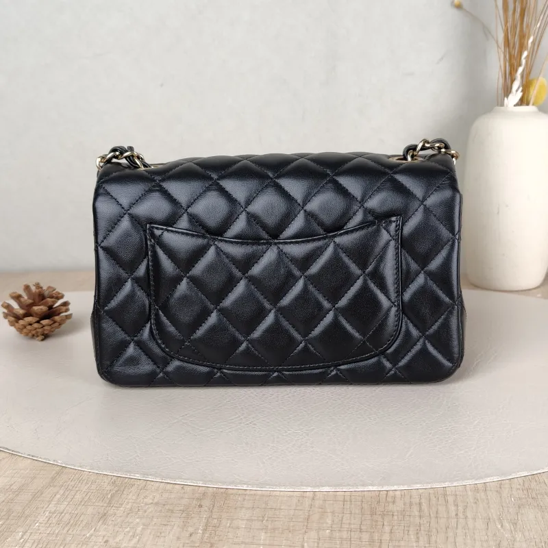 Chanel Crossbody Bag Classic Flap Large Mini CF Mini Black SL ambskin mini 20 × 6 × 12 cm — cover view 2 of 5