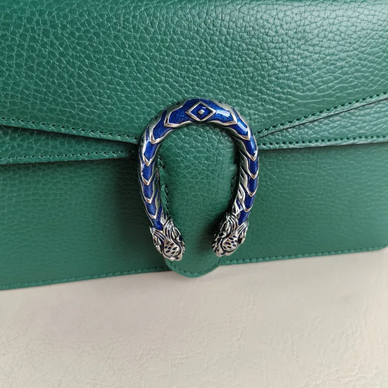 GUCCI Shoulder Bag Dionysus Green Calfskin Small 25 × 7 × 13.5 cm — detail view 1 of 11