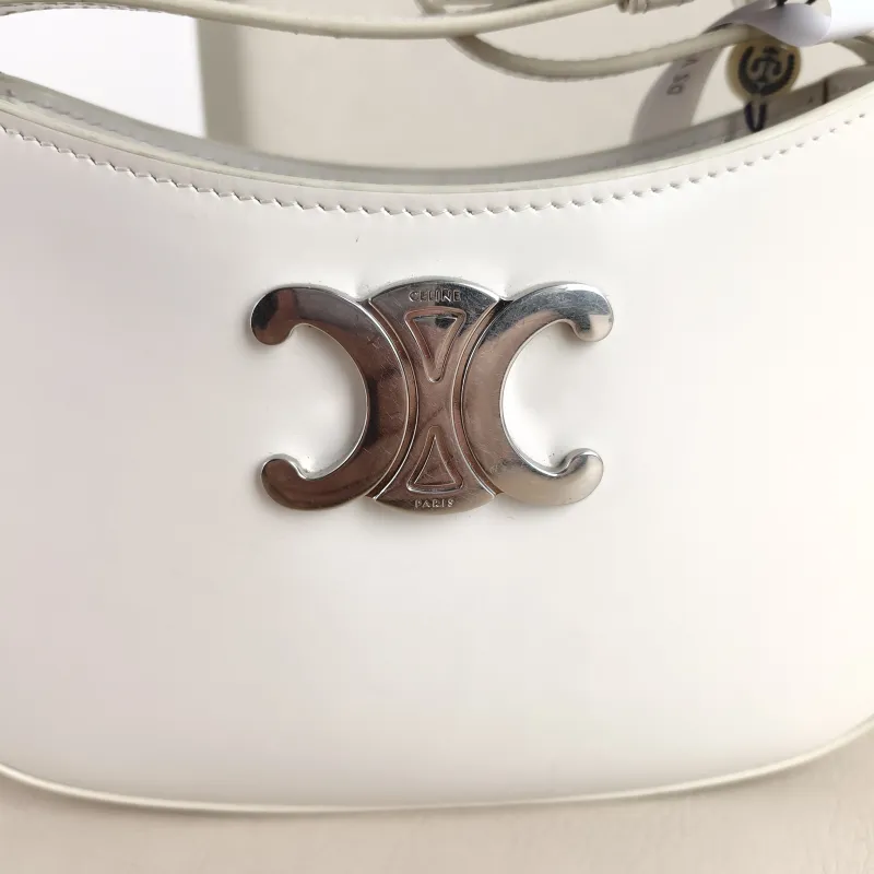 CELINE Shoulder Bag tilly White Calfskin Medium 22 × 4 × 13.5 cm — detail view 1 of 10