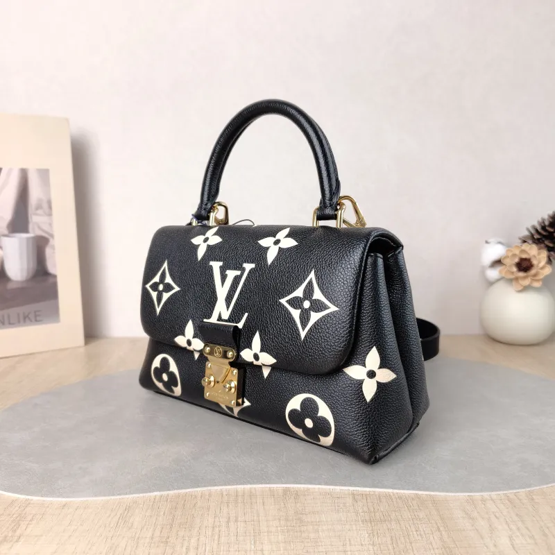 Louis Vuitton Crossbody Bag MADELEINE Black · White Monogram Empreinte Embossed Calfskin BB 24 × 8.5 × 17 cm — cover view 3 of 6