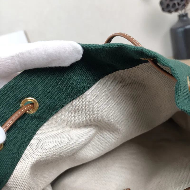 Miumiu Backpack Backpack Green Canvas Large25 × 12.5 × 29.5 cm — detail view 3 of 15