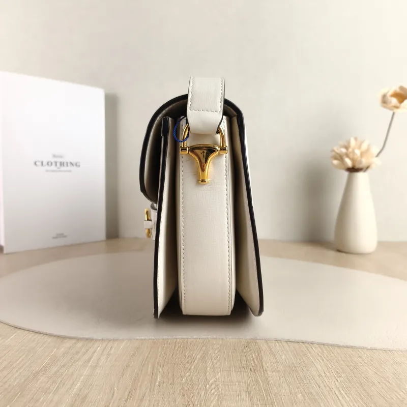 GUCCI Crossbody Bag Horsebit 1955 Horsebit Medium White Monogram PVC Medium 25 × 8 × 18 cm — detail view 13 of 13