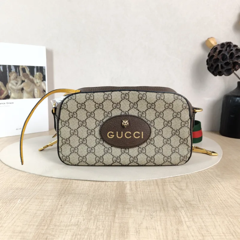 GUCCI Crossbody Bag Neo Vintage Camera Bag Monogram PVC Medium 24 × 7 × 14.5 cm