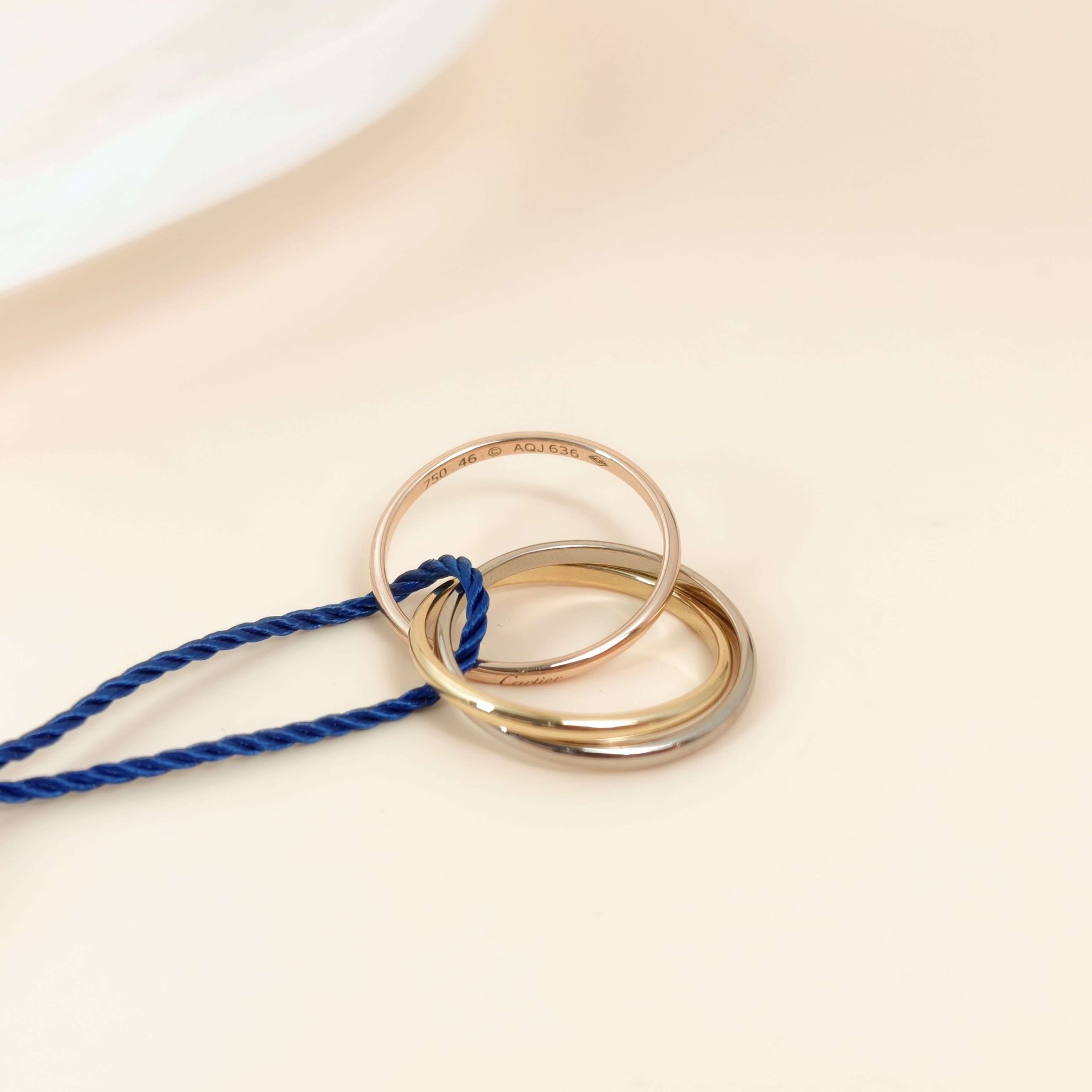 CARTIER Ring Trinity Collection Ring Edition White Gold Yellow Gold Rose Gold18KW hite Gold Yellow Gold Rose Gold One Size46 — cover view 2 of 6