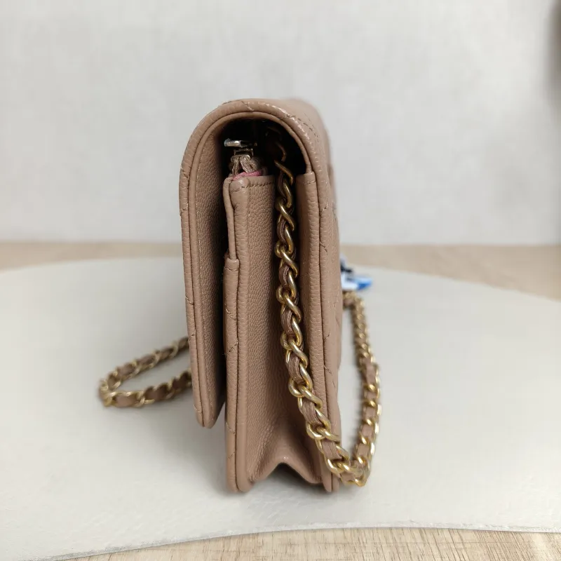 Chanel Crossbody Bag Edition cf woc Taupe Calfskin19.2 × 3.5 × 12.3 cm — detail view 2 of 13