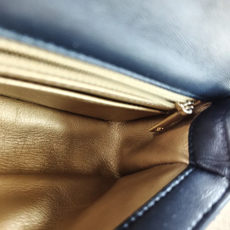 Chanel Crossbody Bag Classic Flap Large Mini CF Mini Blue Lambskin mini20 × 6 × 12 cm — detail view 11 of 15