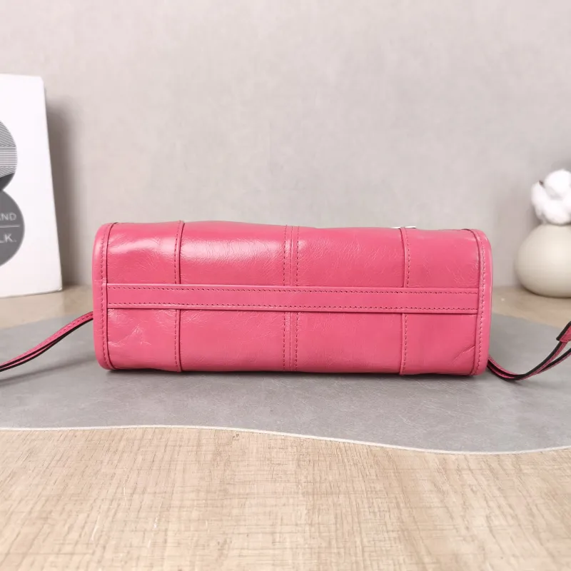 PRADA Top Handle Bag Bonnie Soft Lux Red Waxed Leather Calfskin Mini 23.5 × 9 × 12 cm — cover view 2 of 6