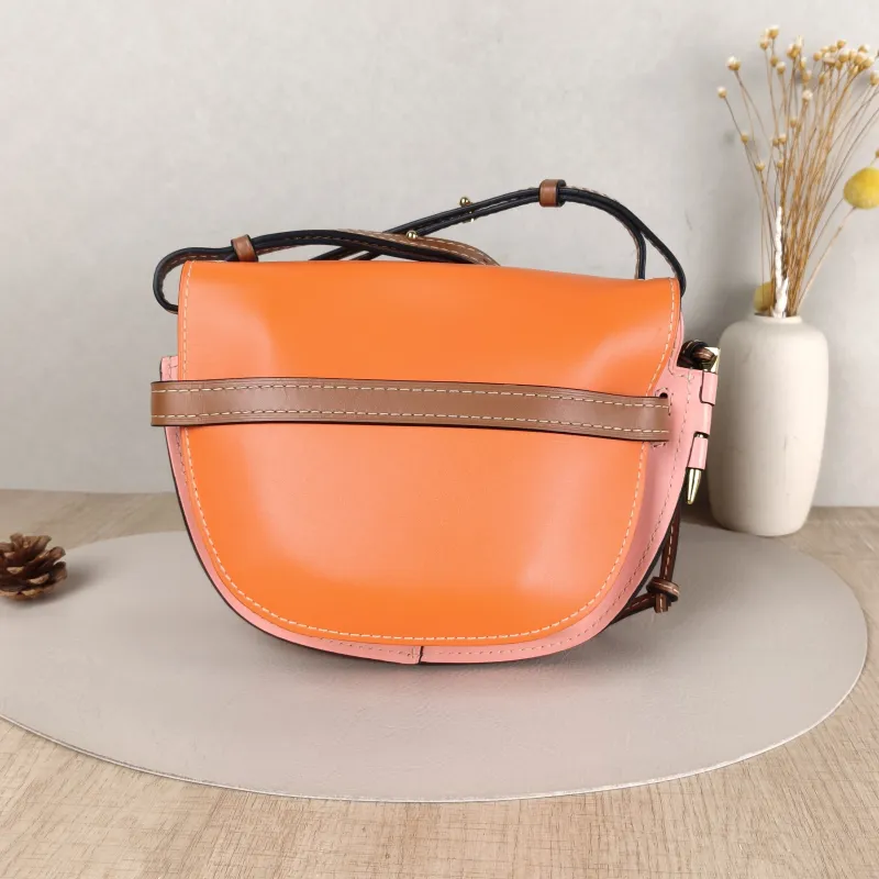 LOEWE Crossbody Bag Gate Colorblock Calfskin Medium 25 × 11.5 × 19 cm — cover view 4 of 5