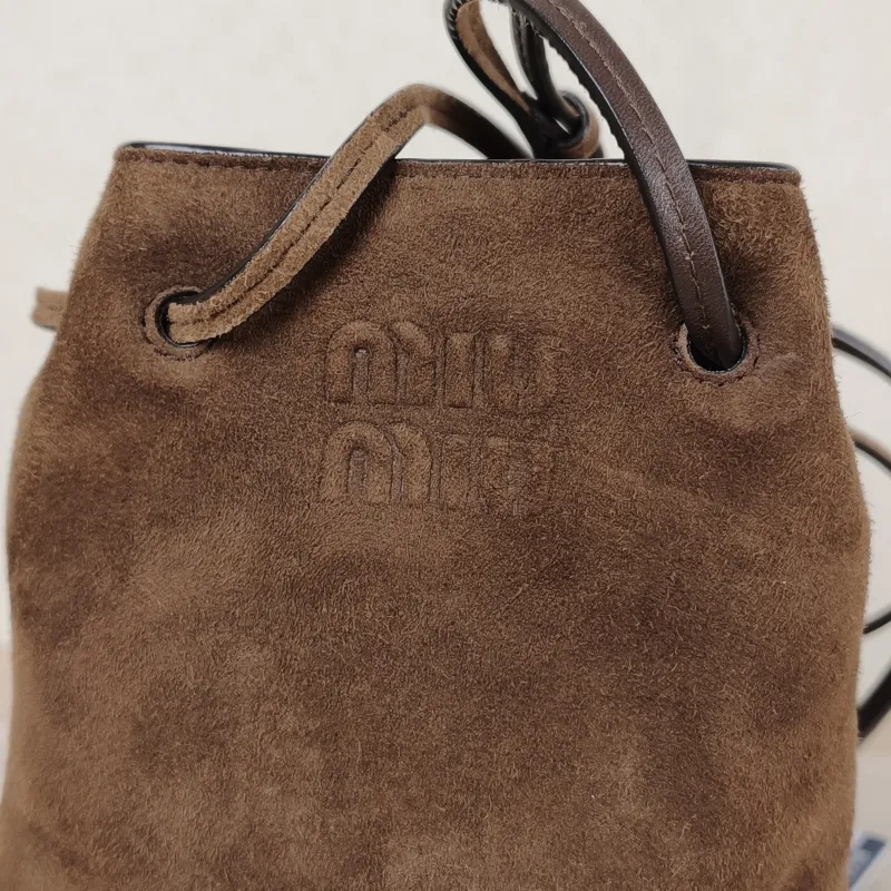 Miumiu Crossbody Bag logo Suede One Size 15 × 7 × 17 cm — detail view 5 of 11