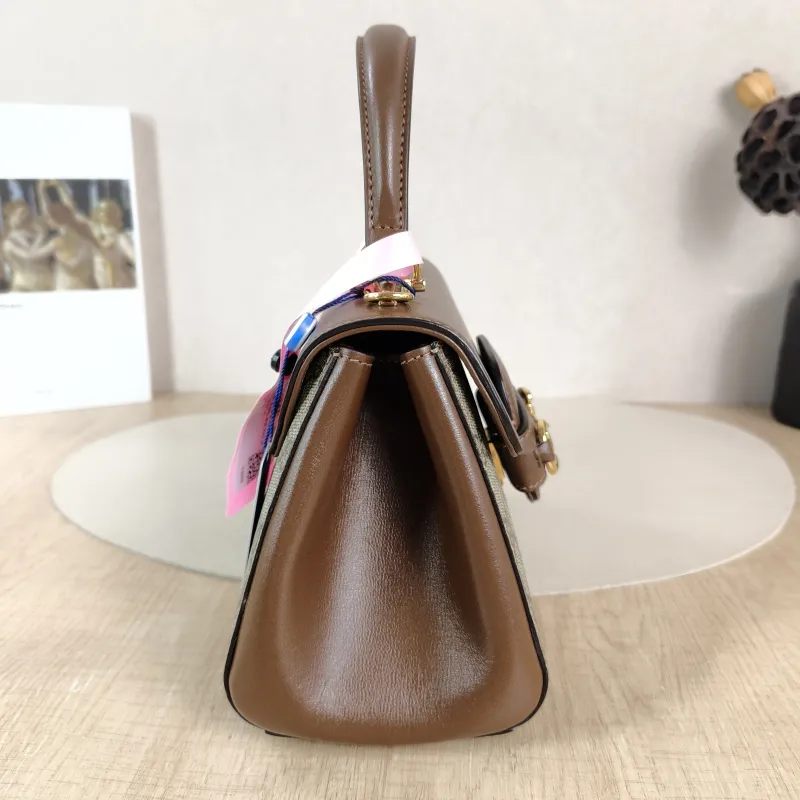 GUCCI Top Handle Bag Horsebit 1955Collection Top Handle Bag Monogram PVC Small 22 × 10.5 × 16 cm — detail view 9 of 12
